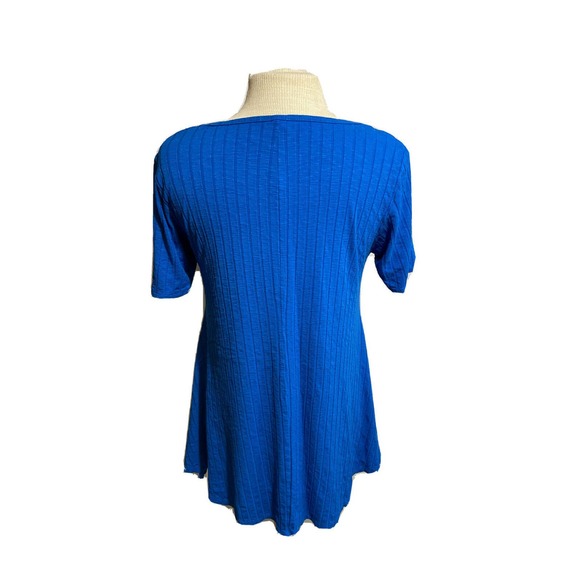 LULA ROE Women’s S Perfect Tee Blue Rayon Spandex - Picture 2 of 5